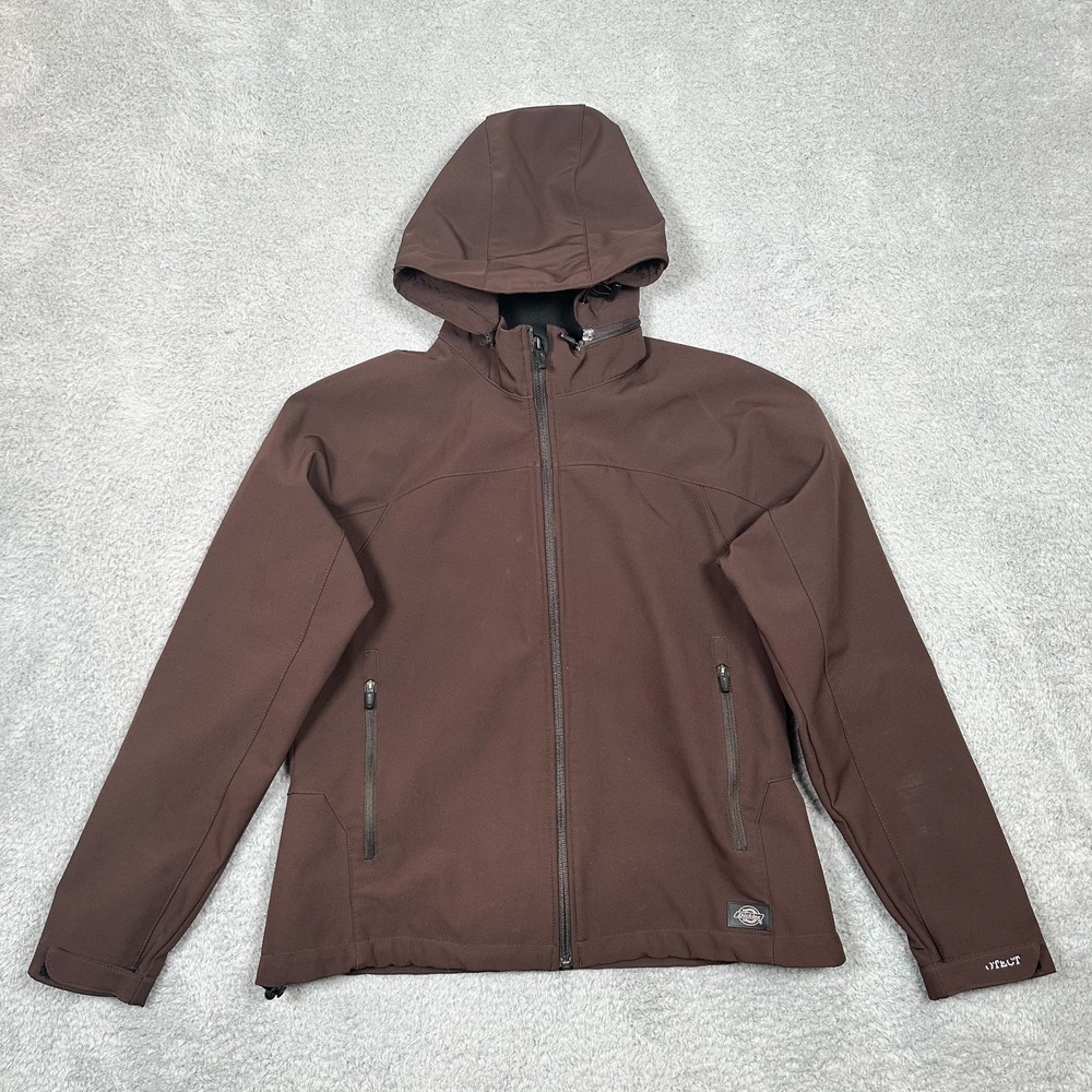 Dickies Women's Performance System Protect Jacket removable hood sz M 8/10 brown